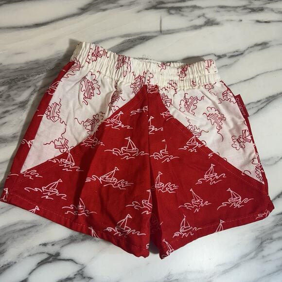 Vintage Rare Osh Kosh B’Gosh Shorts Swim Trunks Nautical Ships Toddler SZ 4T USA - Picture 1 of 5